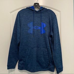 Under Armour Fall Winter Cold Gear Fleece Long Sleeves Blue Hoodie Men's Size M